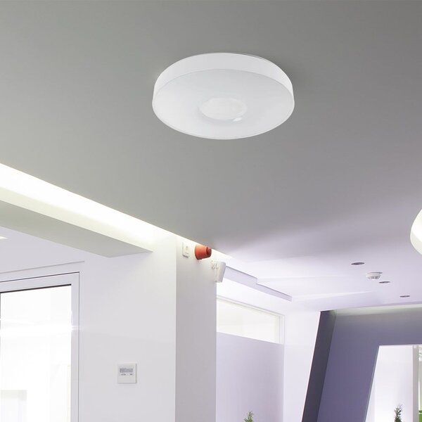 Plafoniera LED, bianca, dimmerabile, telecomando, P 49,5 cm