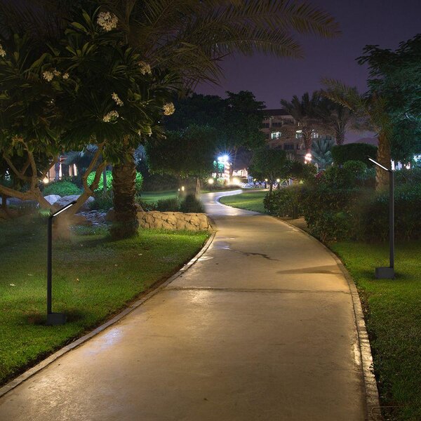 Paletto luminoso a LED, in alluminio, resistente alle intemperie, IP65, H 80 cm
