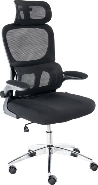 Sedia ergonomica per ufficio - Sedia da ufficio - Supporto lombare regolabile, tessuto a rete traspirante | Colore: Nero
