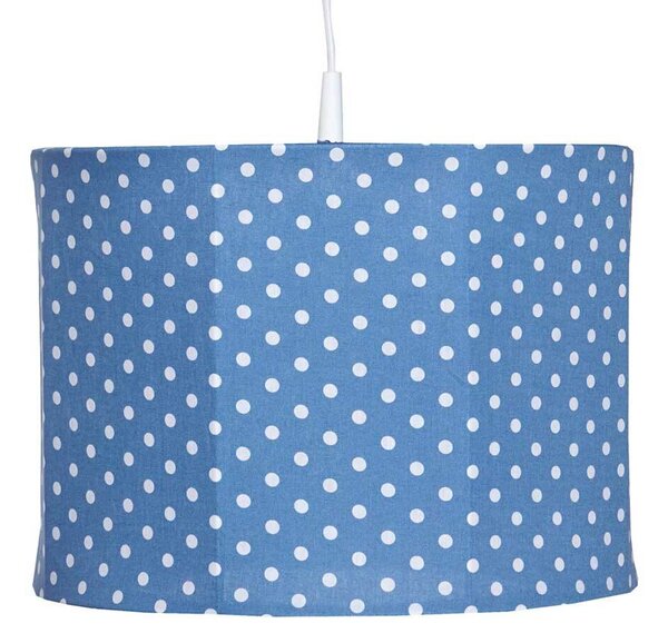 Lampada a sospensione Bink a pois blu denim