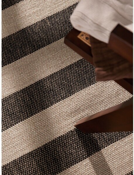 Passatoia nera/color crema in iuta reversibile/tessuta a mano 80x200 cm Playa – Hanse Home