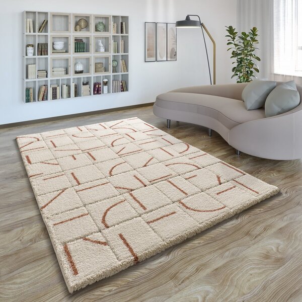 Tappeto color mattone/color crema 160x230 cm Brenda – Universal