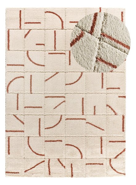 Tappeto color mattone/color crema 160x230 cm Brenda – Universal