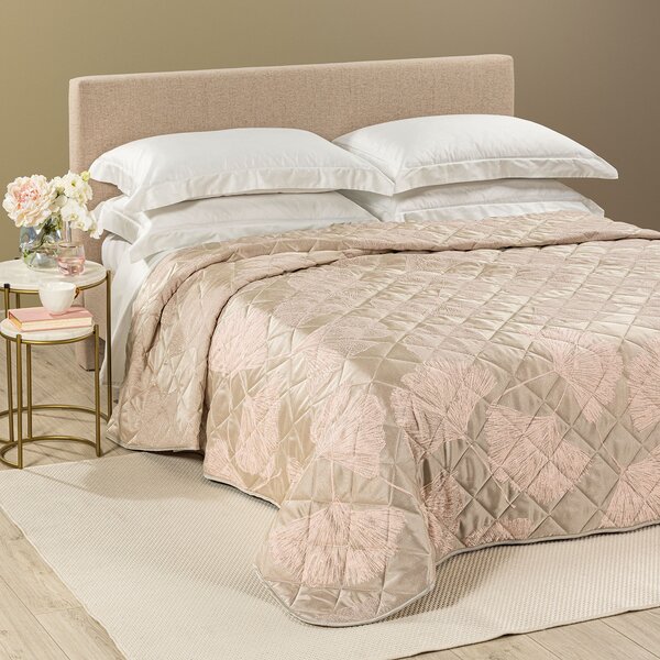 Copriletto Primaverile MATRIMONIALE Agatha ROSA Raso Jacquard Caleffi