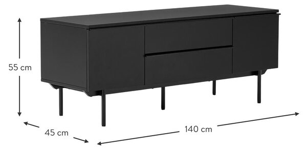 Credenza bassa in legno Elona