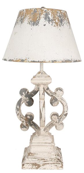 Lampada da tavolo Clayre & Eef Ø 40x79 cm Beige Grigio Ferro