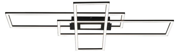 Plafoniera LED nera, dimmerabile, telecomando L 98,9 cm