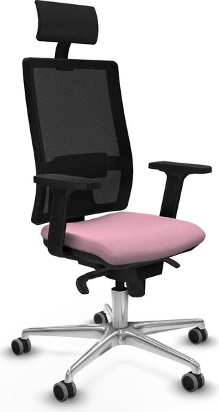 Sedia da ufficio con poggiatesta Piqueras y Crespo 2D086G1 Rosa