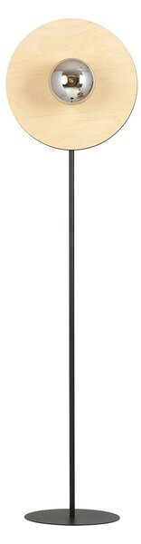 Piantana Moderno Brigid Acciaio Nero Marrone Grigio 1 Luce E14 Ip20