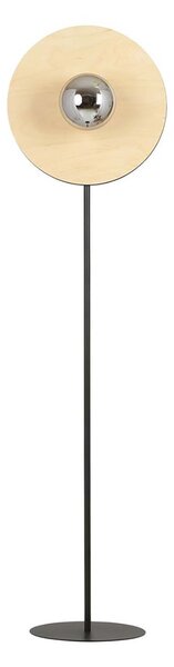 Piantana Moderno Brigid Acciaio Nero Marrone Grigio 1 Luce E14 Ip20