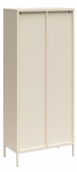 Vetrina in metallo color crema 80x186x40 cm Luna - Støraa