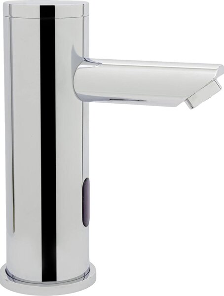 Rubinetto per lavabo, versione touchless, design moderno, argento