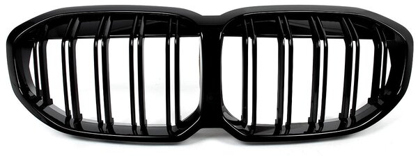 Griglia anteriore a rene, design a doppia lamella, plastica ABS resistente, come da immagine
