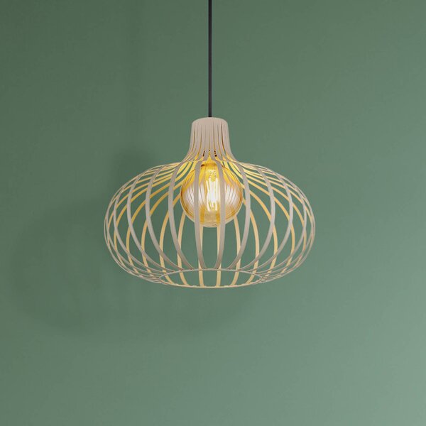 Globo Lampada a sospensione Mateo, dimmerabile, Crema / Ambra, Soggiorno / Sala da pranzo, Metallo, Scandinavo, Lampada a sospensione