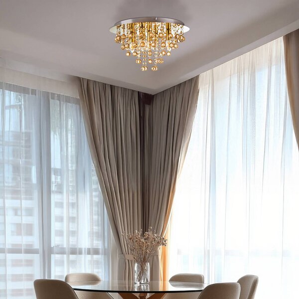 Globo Plafoniera soffitto London, dimmerabile, Ottone / Oro, Soggiorno / Sala da pranzo, Plastica, Moderno, Plafoniera