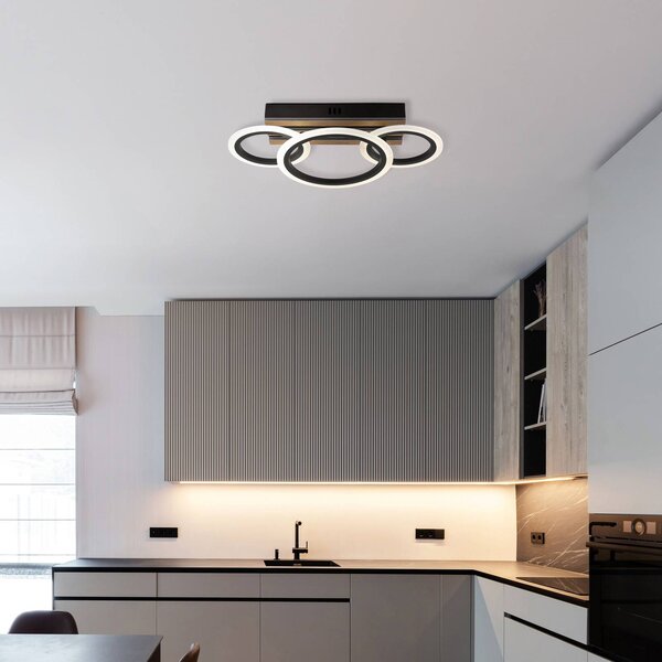 Globo Plafoniera a LED Blevins, dimmerabile, Nero, Soggiorno / Sala da pranzo, Metallo, Moderno, Plafoniera LED