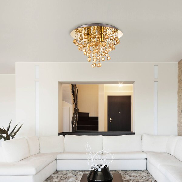 Globo Plafoniera soffitto London, dimmerabile, Ottone / Oro, Soggiorno / Sala da pranzo, Plastica, Moderno, Plafoniera