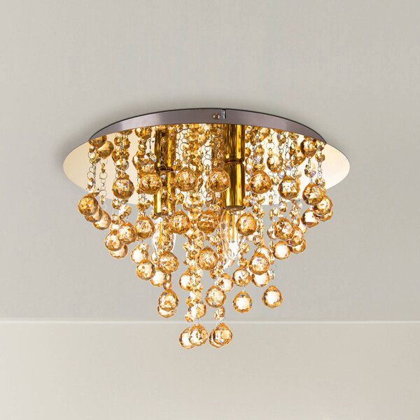 Globo Plafoniera soffitto London, dimmerabile, Ottone / Oro, Soggiorno / Sala da pranzo, Plastica, Moderno, Plafoniera