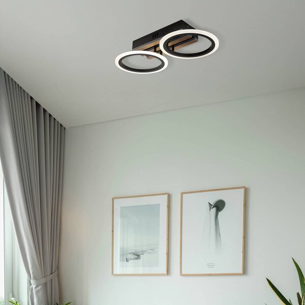 Globo Plafoniera a LED Blevins, dimmerabile, Nero, Soggiorno / Sala da pranzo, Metallo, Moderno, Plafoniera LED