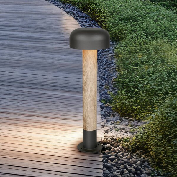 Trio Lighting Lampioncino da giardino FRASER, dimmerabile, Alluminio / Grigio / Zincato, Alluminio, Moderno, Lampada da esterni
