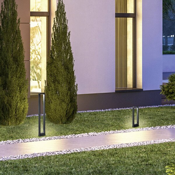 Trio Lighting Lampioncino da giardino RENO, Nero, Alluminio, Moderno, Lampada LED da esterni