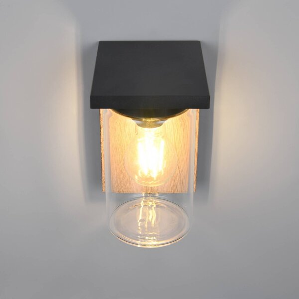 Trio Lighting Applique da esterni ARDILA, dimmerabile, Legno chiaro, Alluminio, Moderno, Applique da esterni