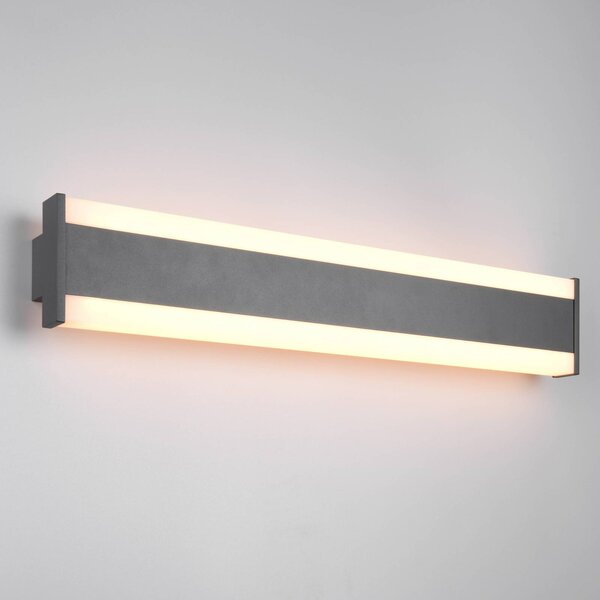 Trio Lighting Applique da esterni a LED DAWSON, Nero, Alluminio, Moderno, Applique LED da esterni
