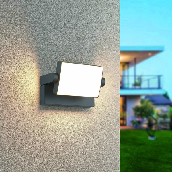 Trio Lighting Applique da esterni a LED KANSAS, Nero, Alluminio, Moderno, Applique LED da esterni