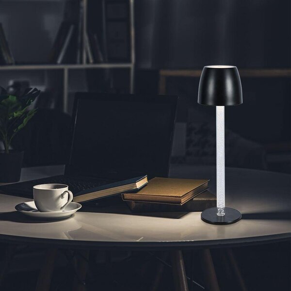 V-TAC Wiederaufladbare Tischlampe - IP20 - Schwarz - 3W - 310 Lumen - 3000K