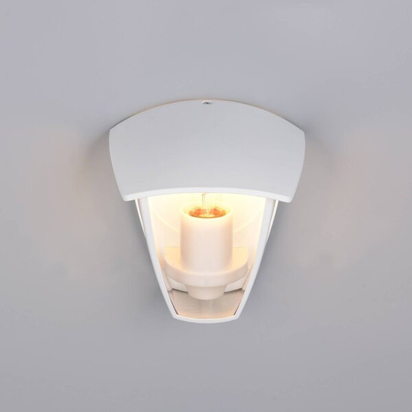 Trio Lighting Applique da esterni VENTA, dimmerabile, Bianco / Opale, Alluminio, Applique da esterni