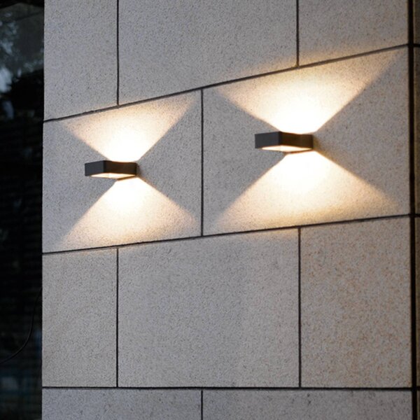 Trio Lighting Applique da esterni a LED RENO, Nero, Alluminio, Moderno, Applique LED da esterni