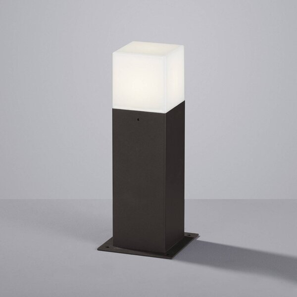 Trio Lighting Lampioncino HUDSON, antracite, altezza 30 cm, metallo IP44 HUDSON, Nero, Alluminio, Moderno, Lampada LED da esterni