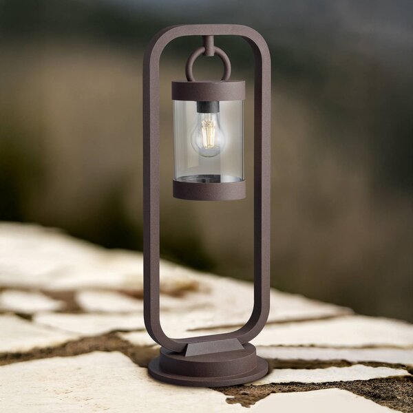 Trio Lighting Lampioncino da giardino SAMBESI, dimmerabile, Marrone / Ruggine, Alluminio, Moderno, Lampada da esterni