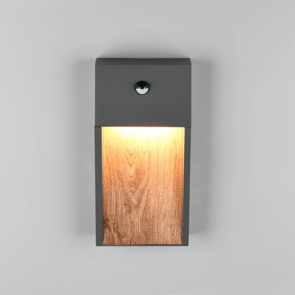 Trio Lighting Appliance da esterni LED SALMON, effetto legno, altezza 33 cm IP44 SALMON, Legno chiaro, Alluminio, Moderno