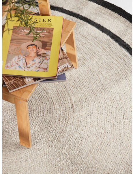 Tappeto rotondo colore naturale chiaro in iuta reversibile/tessuto a mano ø 150 cm Lina – Hanse Home
