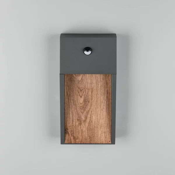 Trio Lighting Appliance da esterni LED SALMON, effetto legno, altezza 33 cm IP44 SALMON, Legno chiaro, Alluminio, Moderno