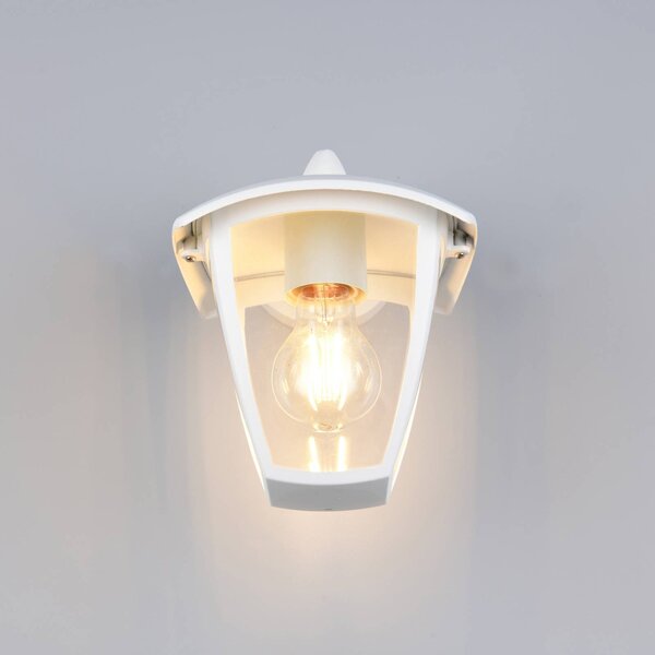 Trio Lighting Applique da esterni VENTA, dimmerabile, Bianco / Opale, Alluminio, Applique da esterni