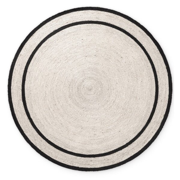 Tappeto rotondo colore naturale chiaro in iuta reversibile/tessuto a mano ø 150 cm Lina – Hanse Home