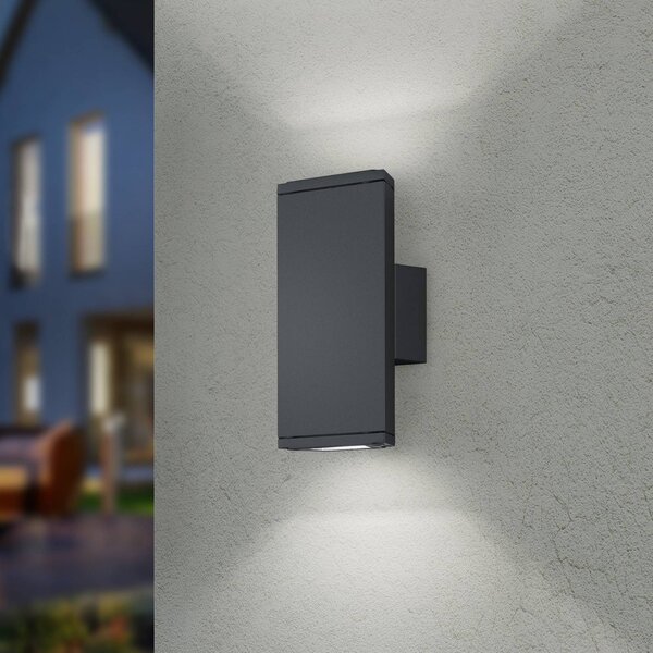 Trio Lighting Applique da esterni a LED COLORADO, Nero, Alluminio, Moderno, Applique LED da esterni