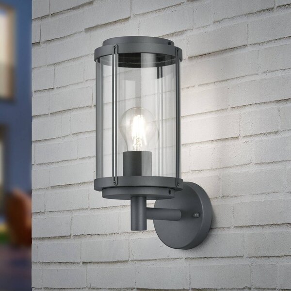 Trio Lighting Applique da esterni TANARO, dimmerabile, Nero, Alluminio, Moderno, Applique da esterni