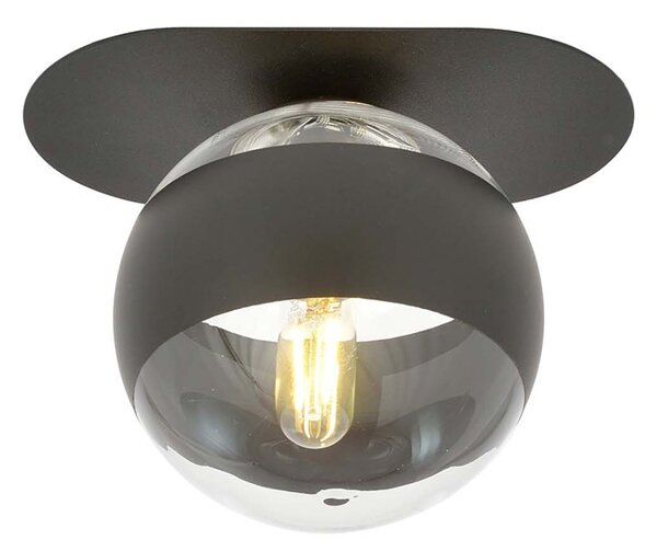 Plafoniera Minimal Teia Acciaio Nero 1 Luce E14 Ip20