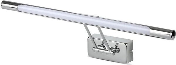 Applique LED VT-7008 con pannello luminoso, finitura cromata argento, 9 W, bianco caldo, 550 lm, metallo, dimensioni: 18,5 x 50 x 5,5 cm, IP20, V-TAC