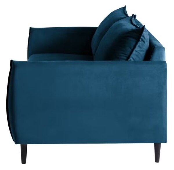 Divano blu scuro con rivestimento in velluto 203 cm Juli – Ropez