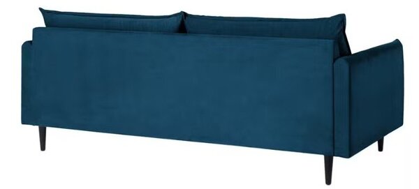 Divano blu scuro con rivestimento in velluto 203 cm Juli – Ropez