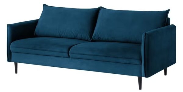 Divano blu scuro con rivestimento in velluto 203 cm Juli – Ropez