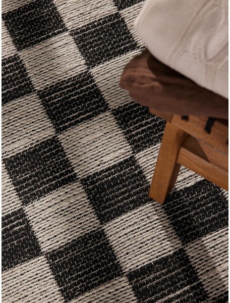 Passatoia nera/color crema in misto iuta reversibile/tessuta a mano 80x200 cm Rex – Hanse Home
