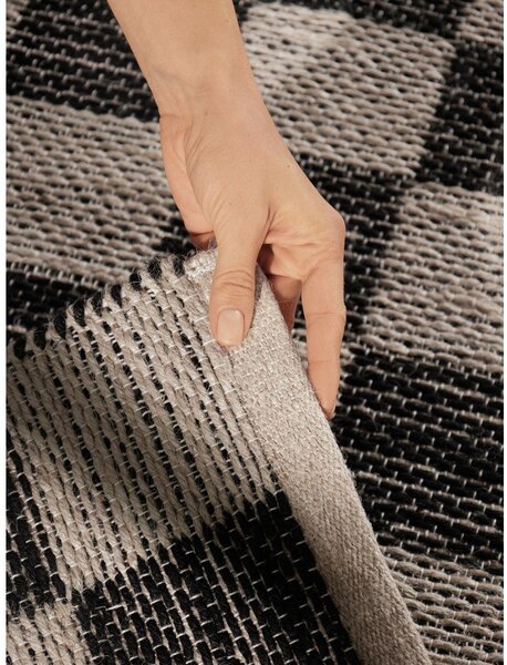 Passatoia nera/color crema in misto iuta reversibile/tessuta a mano 80x200 cm Rex – Hanse Home