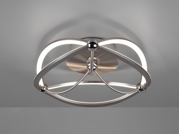 Lampada da soffitto moderna a LED CHARIVARI argento Trio 621210107