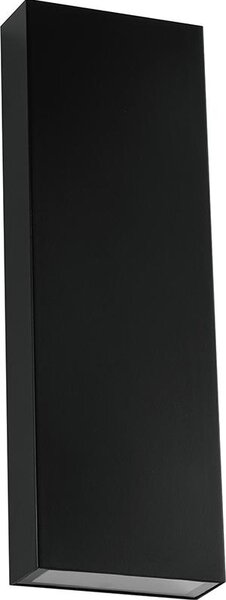 Applique LED RGB, acciaio inox, nero, H 24,5 cm