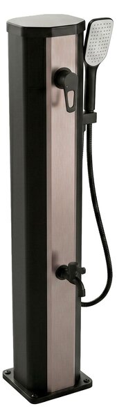 Tanaga Bronze 20 - Doccia Solare Bassa Da Giardino 20L Con Doccetta E Rubinetto Lavapiedi
